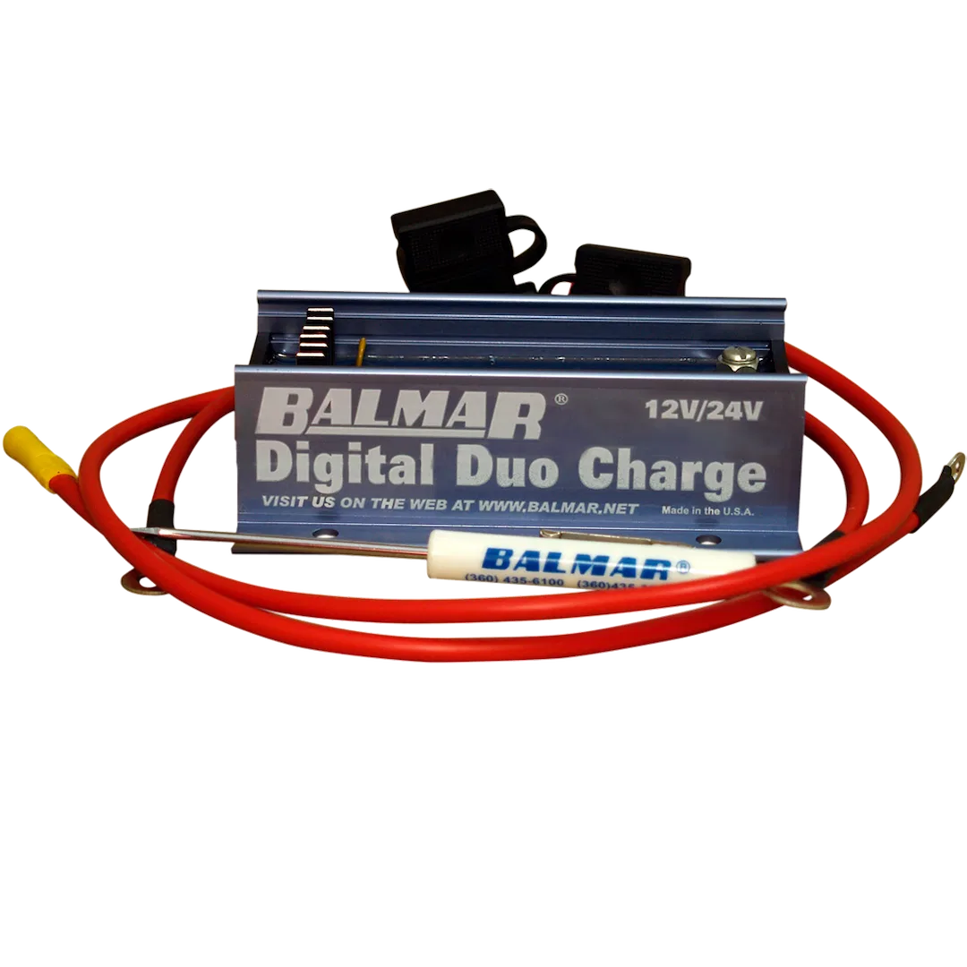 DDC-12/24 – BALMAR Battery Charge Equalizer, Digital Duo Charge, 12/24 Volt, With Wires. For Charging Two Batteries F...